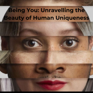 Unique image of split faces for blog cover